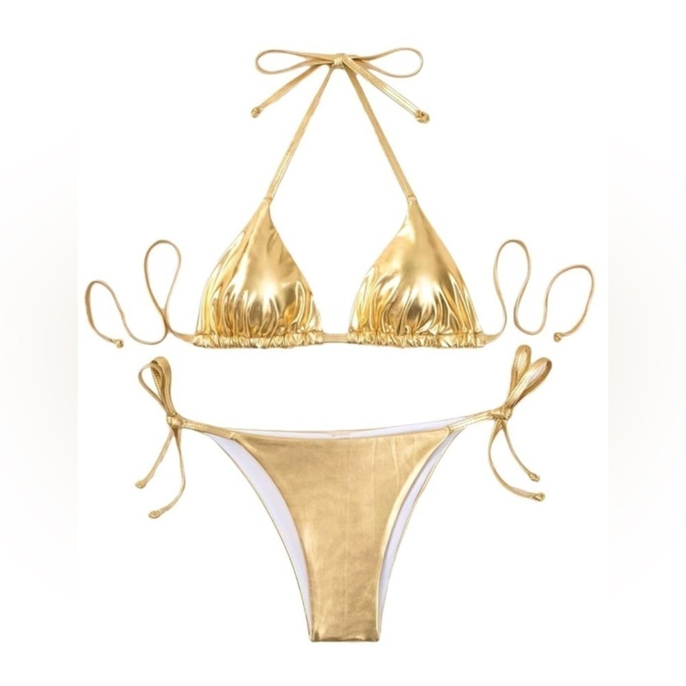 Elegant Gold Bikini Set